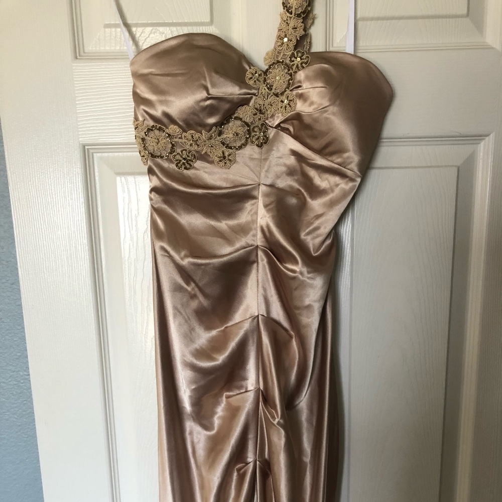 Formal Long Gold Dress - Picture 5 of 5